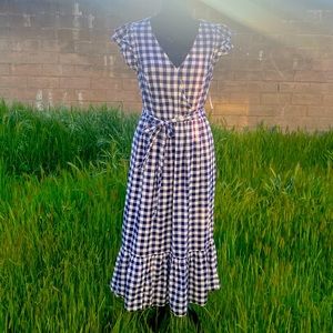 Size L Tall Plaid Old Navy Maxi Dress